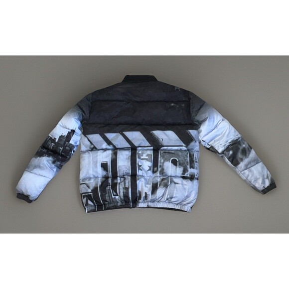 Cookies Down Filled Heavy Puffer Jacket Chicago Skyline Sublimated Artwork Med - Picture 8 of 8